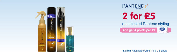 2 for �5 on selected Pantene Styling